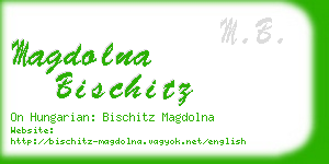 magdolna bischitz business card